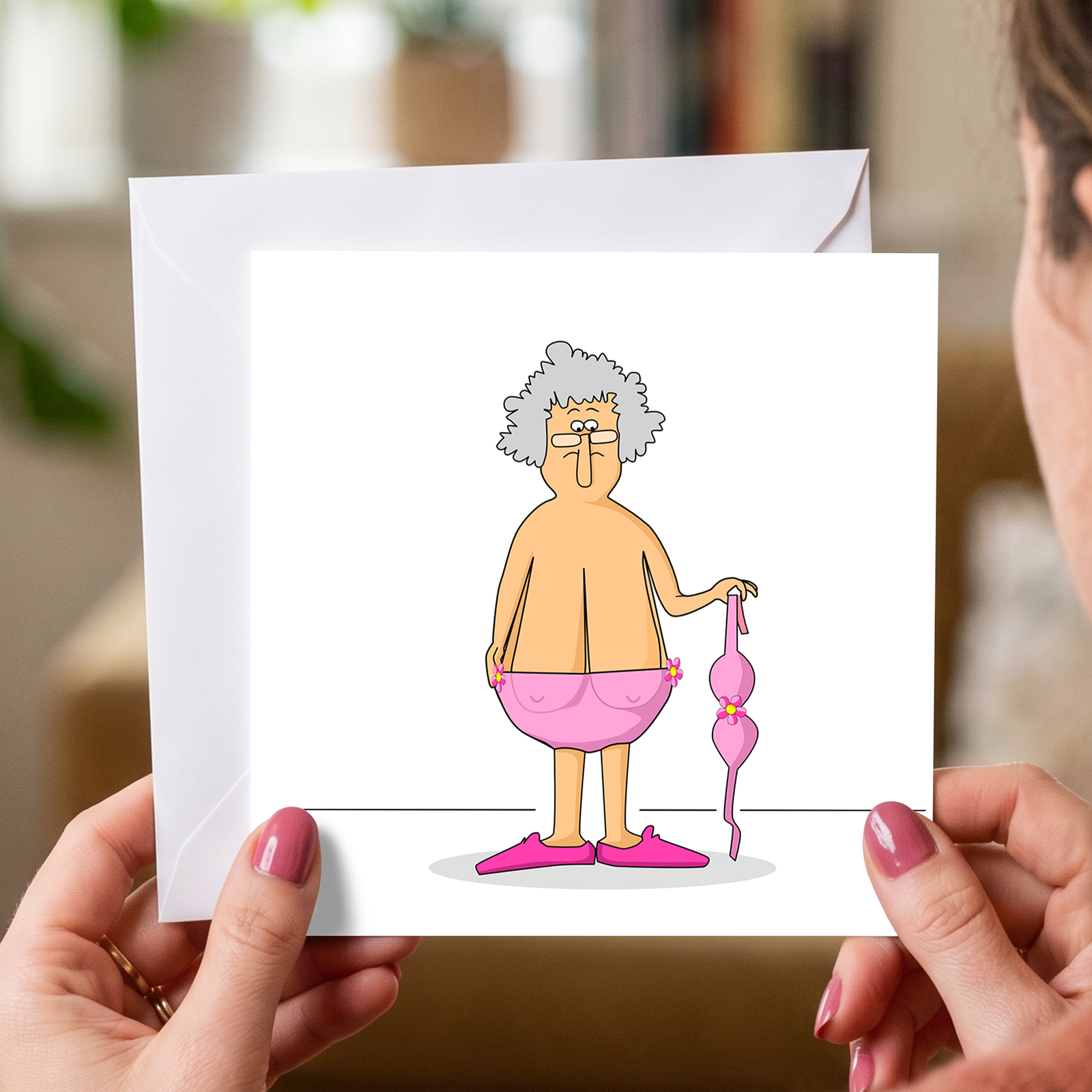 Funny Birthday card 40th 50th 60th Birthday for Wife Mum Grandmother - Old aged age - Funny rude humorous cheeky - saggy boobs breasts