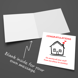 New Home Congratulations Card - Moving house flat apartment housewarming - friends family son daughter first