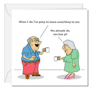 Funny Birthday card 40th 50th 60th 70th  Birthday for Wife Mum Dad Father Grandmother Grandad - Old aged age - Funny, humorous and fun