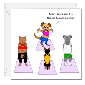 Funny Pilates Birthday Card - Pilates Yoga Mindfulness - Mum Mom Girlfriend or Girl Friend - Any occasion card. Funny, humorous and amusing