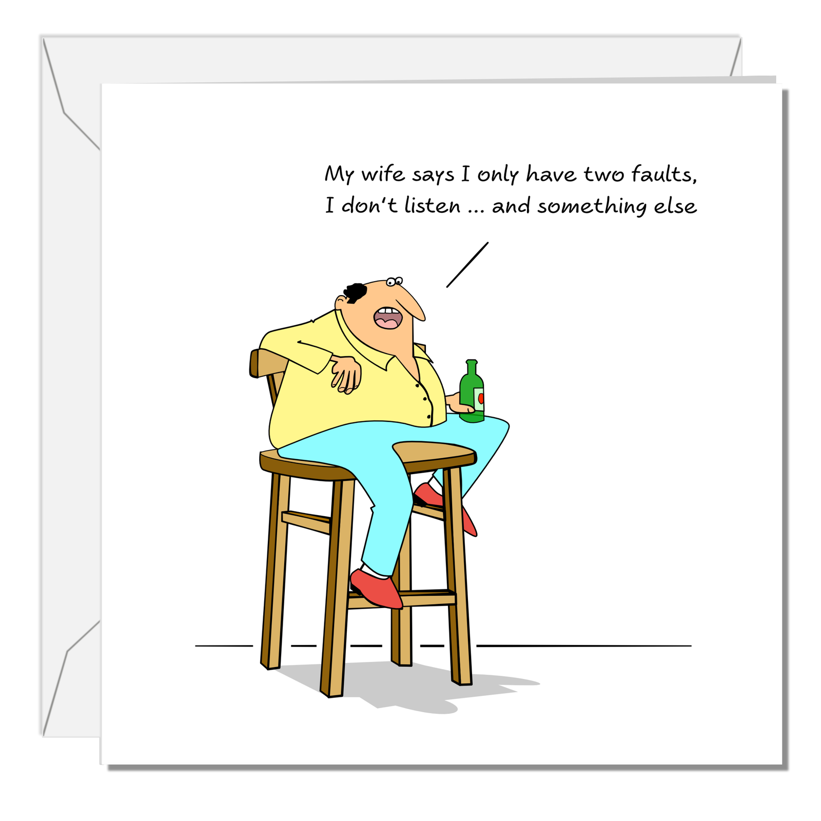 Funny Birthday Card for Husband Dad brother son male friend cheeky rude humour 40 50 60
