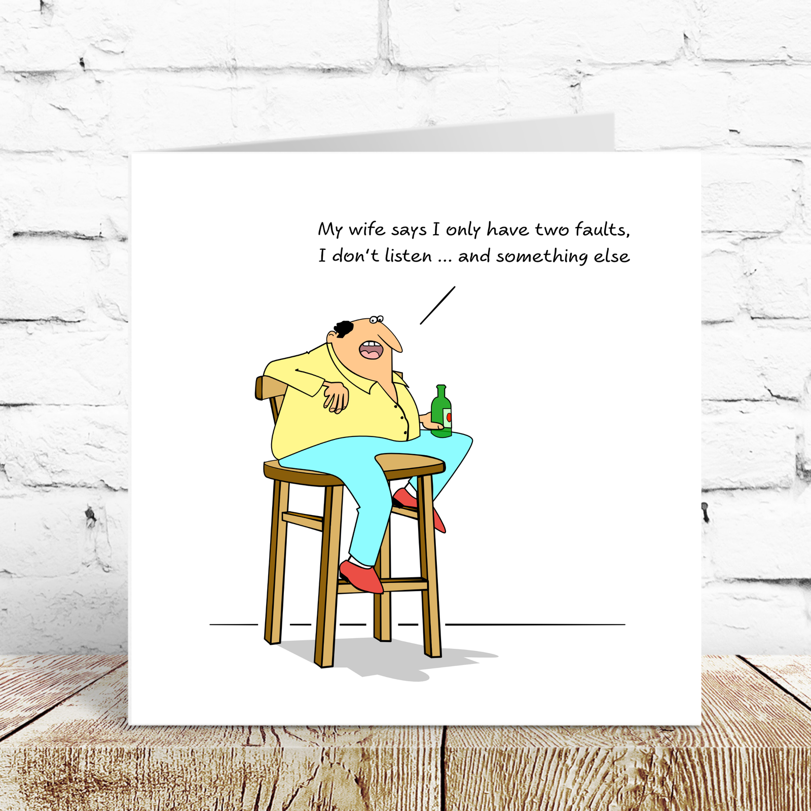 Funny Birthday Card for Husband Dad brother son male friend cheeky rude humour 40 50 60