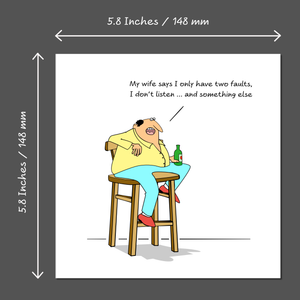 Funny Birthday Card for Husband Dad brother son male friend cheeky rude humour 40 50 60