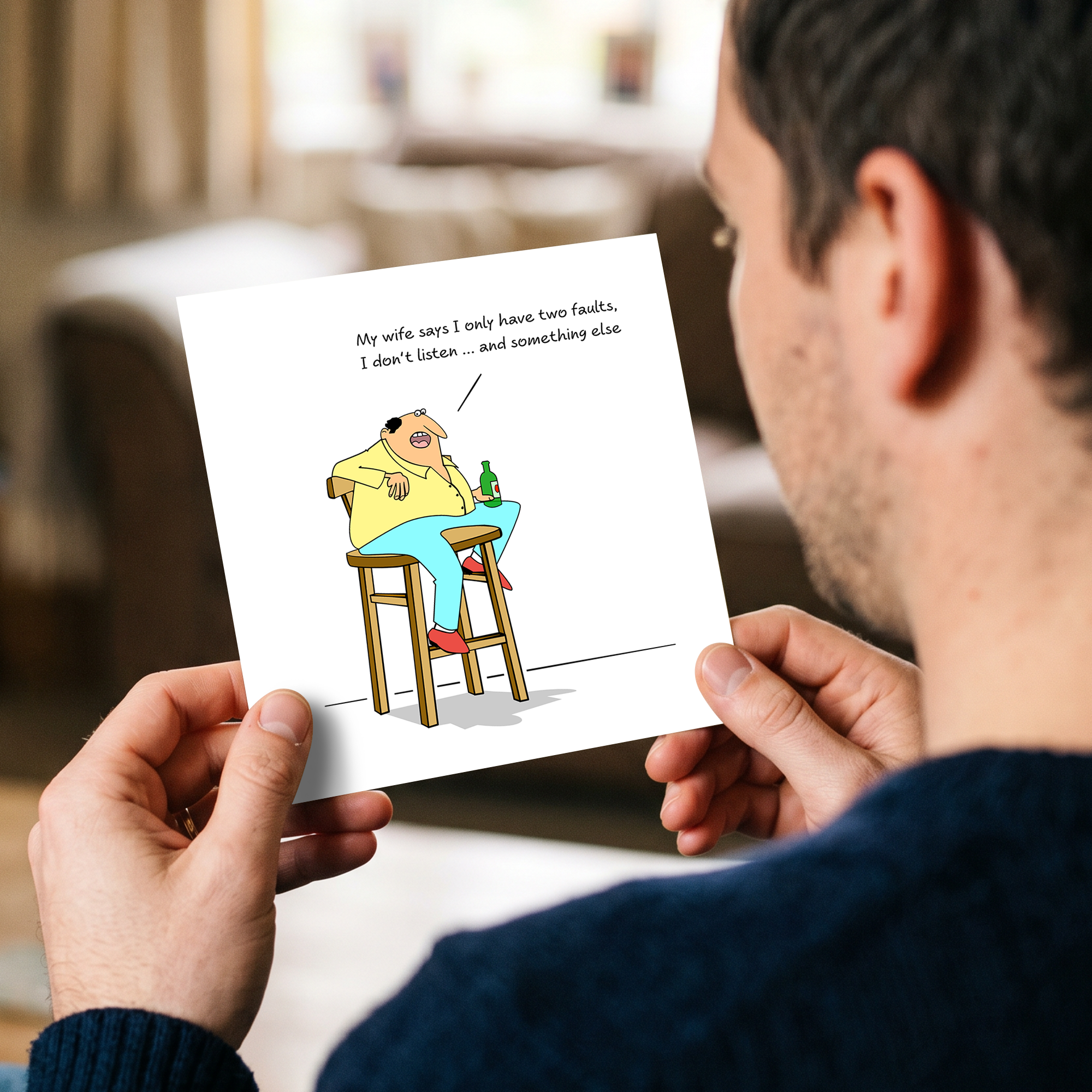 Funny Birthday Card for Husband Dad brother son male friend cheeky rude humour 40 50 60