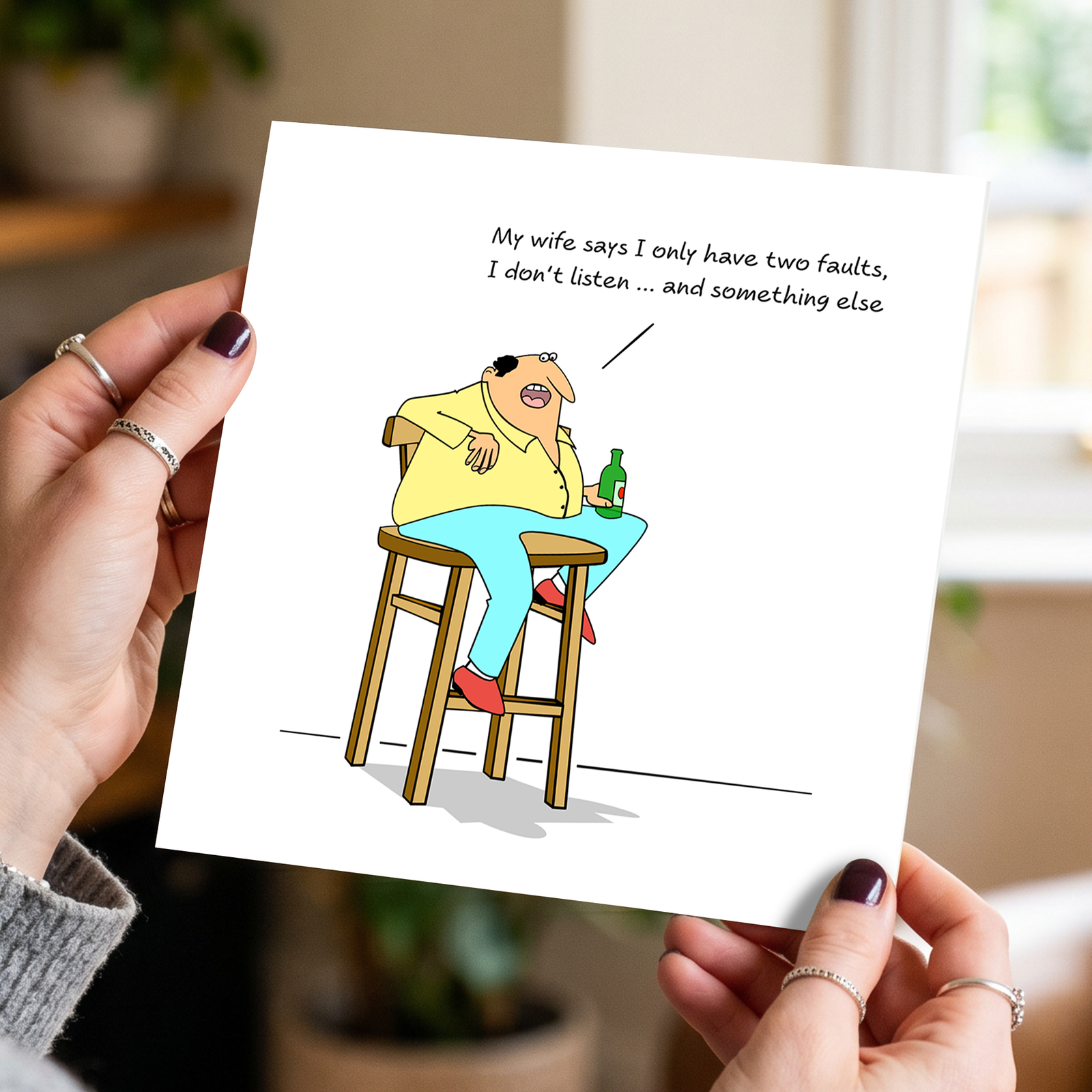 Funny Birthday Card for Husband Dad brother son male friend cheeky rude humour 40 50 60