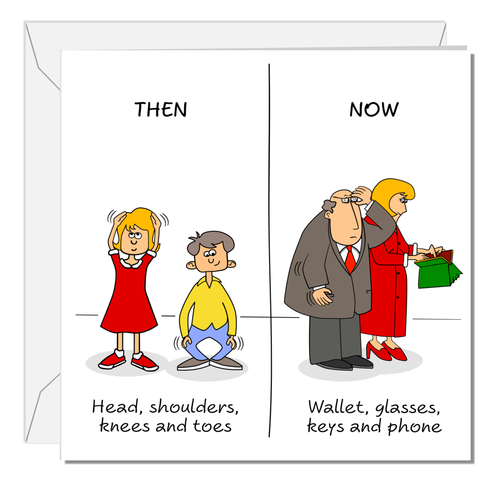 Funny Birthday card 40th 50th 60th Birthday for Wife Husband Mum Dad Father Mother Grandmother Grandad - Old aged age - Funny, humorous and fun