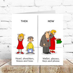 Funny Birthday card 40th 50th 60th Birthday for Wife Husband Mum Dad Father Mother Grandmother Grandad - Old aged age - Funny, humorous and fun