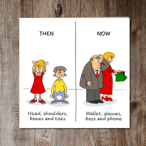 Funny Birthday card 40th 50th 60th Birthday for Wife Husband Mum Dad Father Mother Grandmother Grandad - Old aged age - Funny, humorous and fun