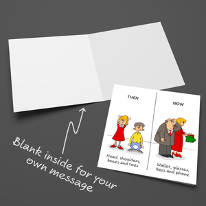Funny Birthday card 40th 50th 60th Birthday for Wife Husband Mum Dad Father Mother Grandmother Grandad - Old aged age - Funny, humorous and fun
