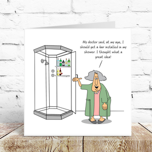 Funny Birthday card 50th 60th 70th Birthday for Wife Mum Grandmother Female Friend- Old aged age - Funny, humorous and fun