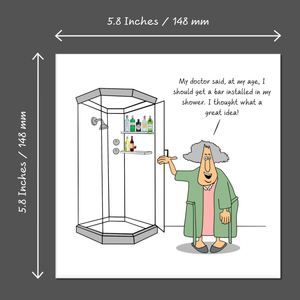 Funny Birthday card 50th 60th 70th Birthday for Wife Mum Grandmother Female Friend- Old aged age - Funny, humorous and fun