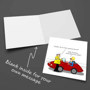 Funny Birthday Card for Wife Mum Female Friend Humorous Police Band Roxanne 40th 50th 60th 1960s 1970s 1980s