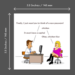 Funny Birthday card  for Wife Husband Mum Dad Father Friends - Computer Password Technology - Funny, humorous and fun