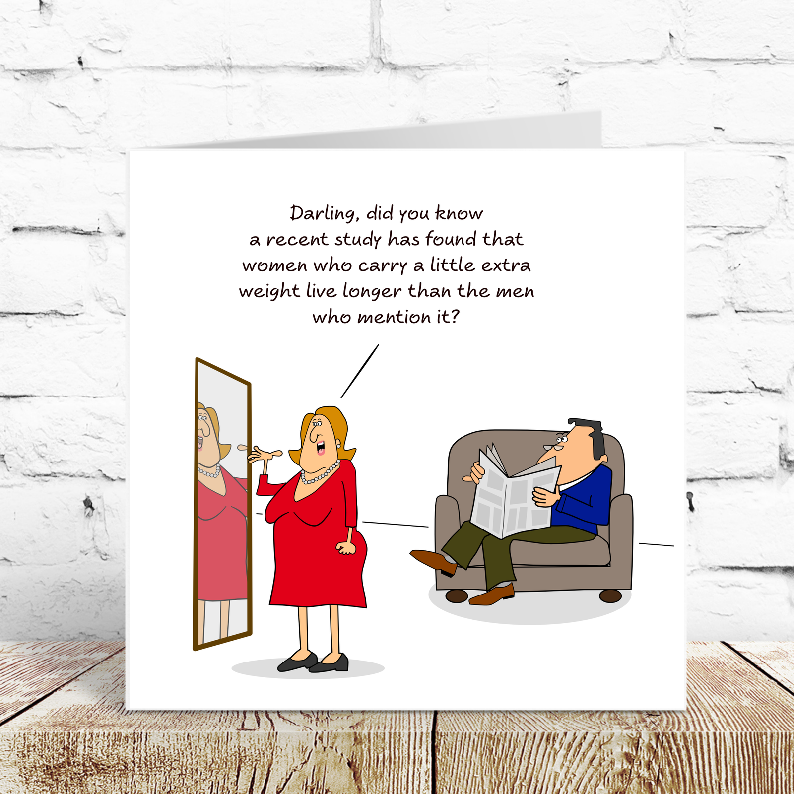 Funny Birthday Card for Wife Mother/Mum Dad/Father Friend - Funny, humorous and fun