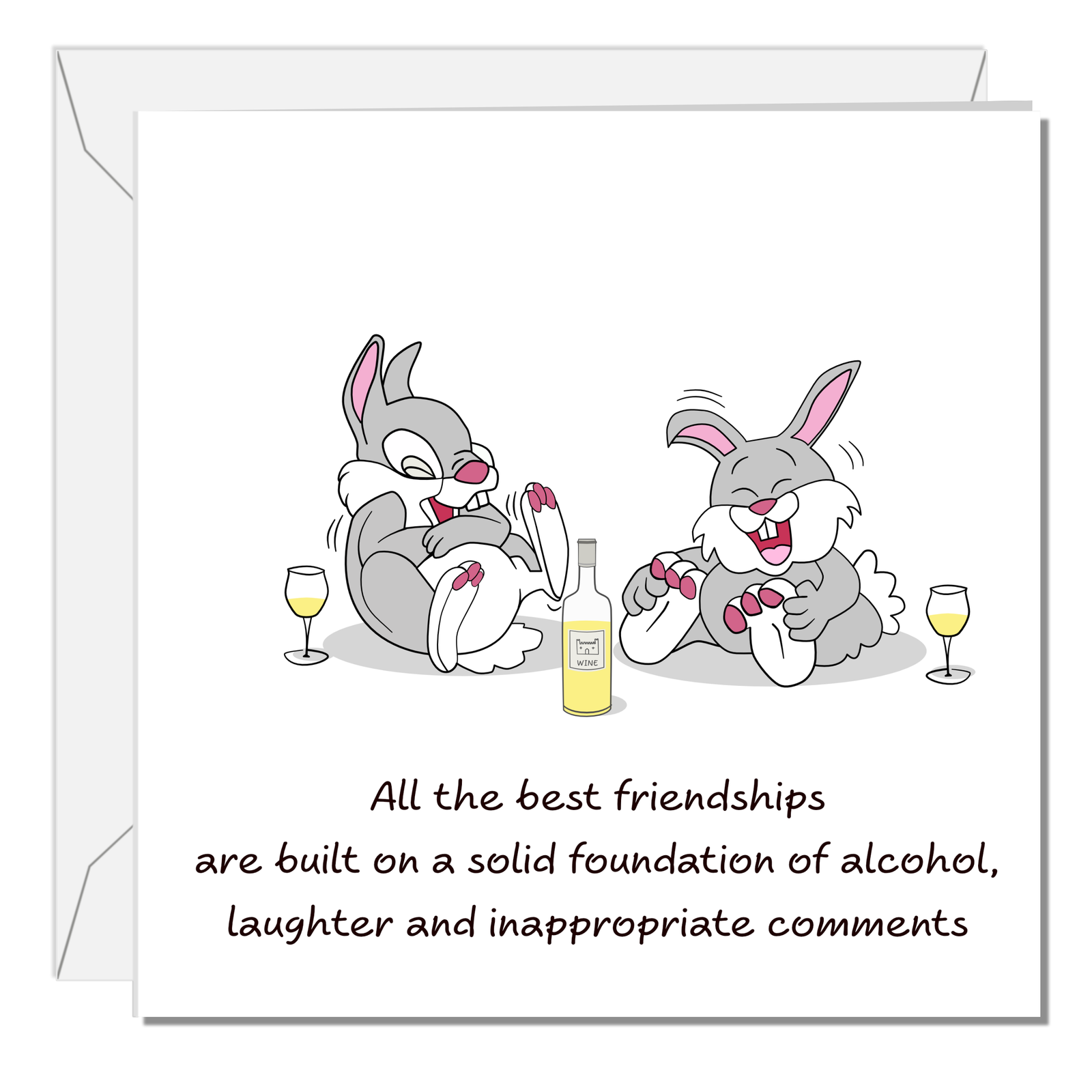 Best Friends / Friendship birthday card for female girl friend - Funny, humorous, amusing and fun. Bestie BFF Bad influence