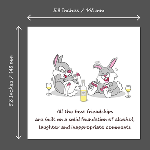 Best Friends / Friendship birthday card for female girl friend - Funny, humorous, amusing and fun. Bestie BFF Bad influence
