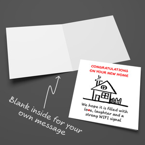 New Home Congratulations Card - Buy House housewarming - friends family son daughter first