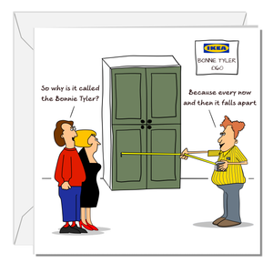 Funny Birthday Card for Husband Dad Wife Mum Any Friend Humour Ikea Furniture Cartoon