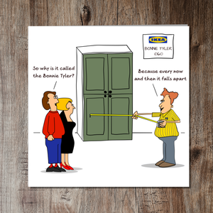 Funny Birthday Card for Husband Dad Wife Mum Any Friend Humour Ikea Furniture Cartoon