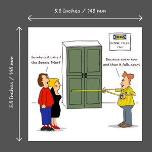 Funny Birthday Card for Husband Dad Wife Mum Any Friend Humour Ikea Furniture Cartoon