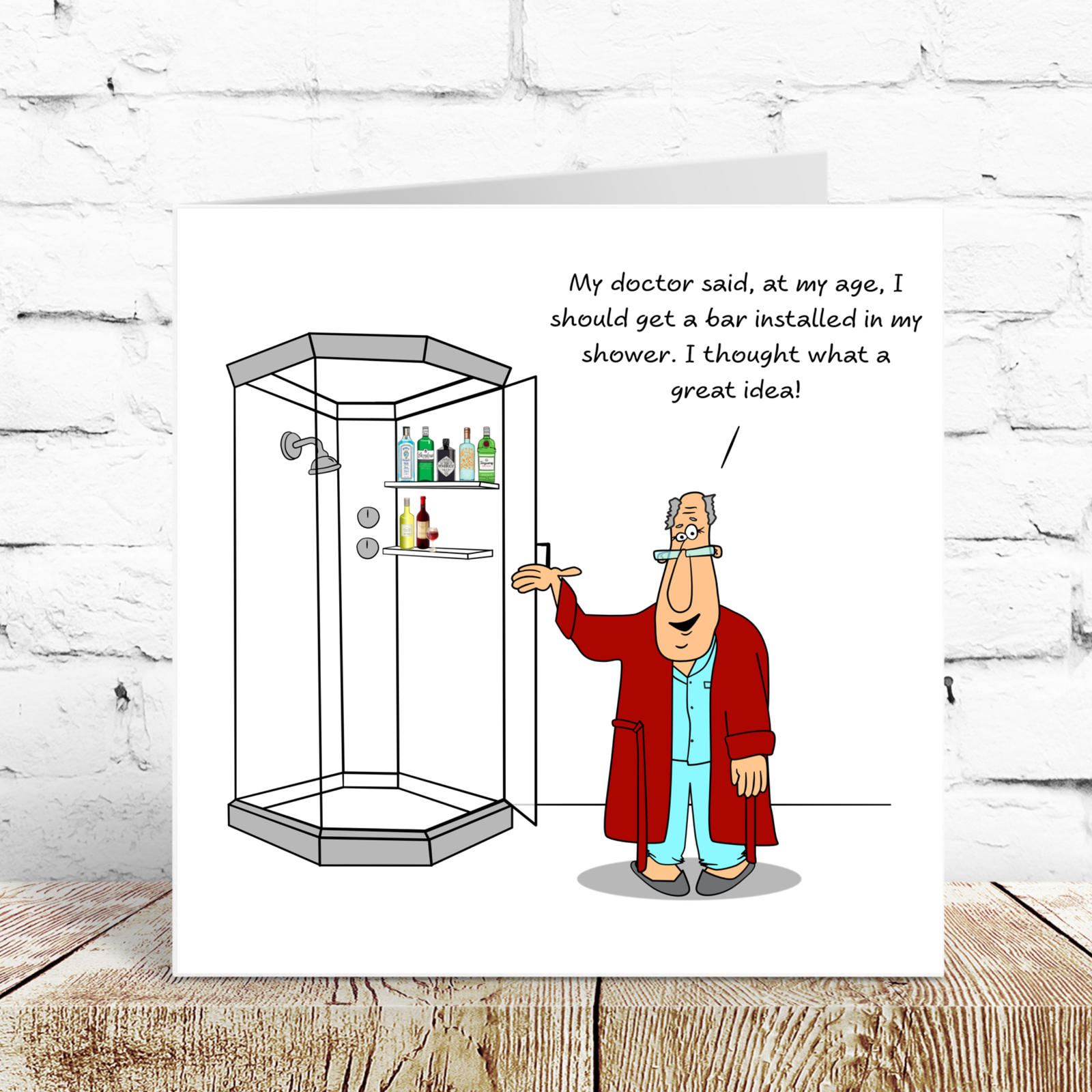 Funny Birthday Card 50th 60th 70th for Husband Father/Dad Uncle Male Friend - Old aged age - Funny, humorous and fun - Fathers Da Card