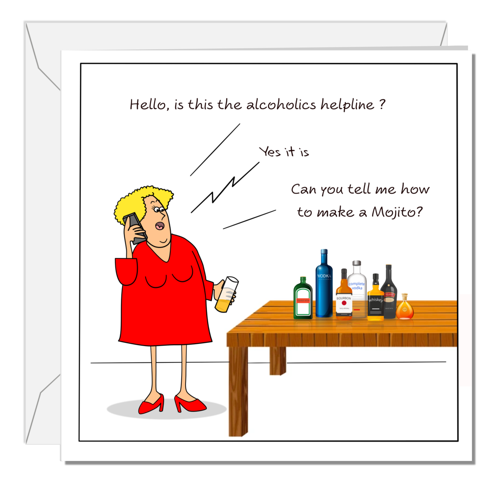 Funny Birthday Card Mother's Day Card for Mum Girl Friend Wife  - 40th 50th 60th Birthday  - Humor, humorous and fun - bad example