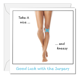 Knee Replacement Surgery Card - Get Well Soon Card, Operation Recovery, Congratulations Funny, humorous - Female, woman, mother, wife, daughter