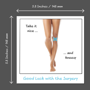 Knee Replacement Surgery Card - Get Well Soon Card, Operation Recovery, Congratulations Funny, humorous - Female, woman, mother, wife, daughter