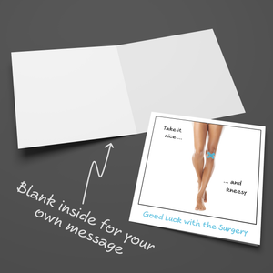 Knee Replacement Surgery Card - Get Well Soon Card, Operation Recovery, Congratulations Funny, humorous - Female, woman, mother, wife, daughter