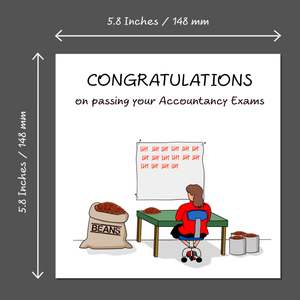 Congratulations on Passing your Accountancy Exams Card - Daughter, Sister, Wife, Work Colleague, Female Friend - humour humorous funny exams accountant