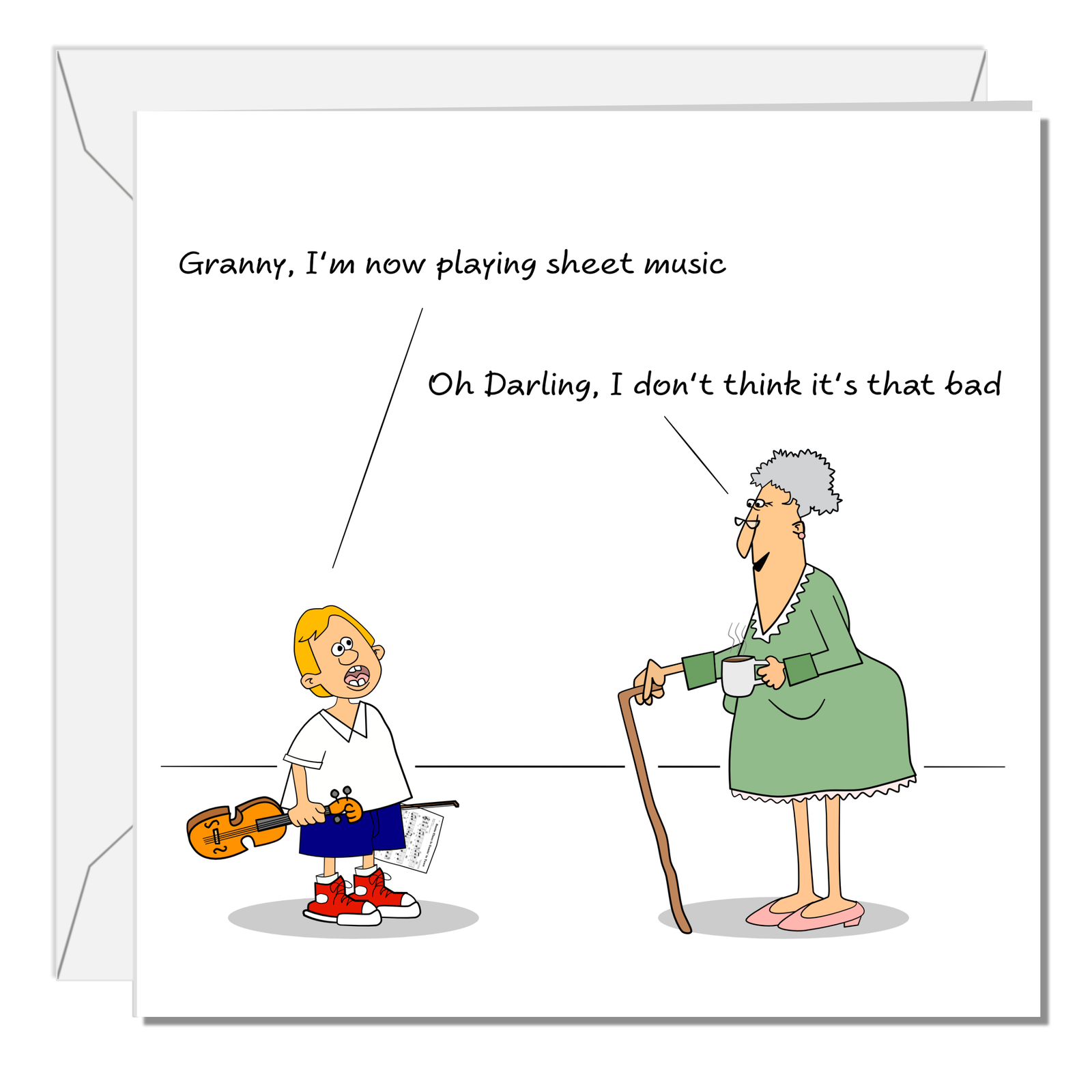 Funny Birthday Card 50th 60th 70th for Granny / Grandmother, Mother/Mum Female Friend - Humour humorous - Music