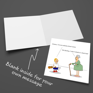 Funny Birthday Card 50th 60th 70th for Granny / Grandmother, Mother/Mum Female Friend - Humour humorous - Music