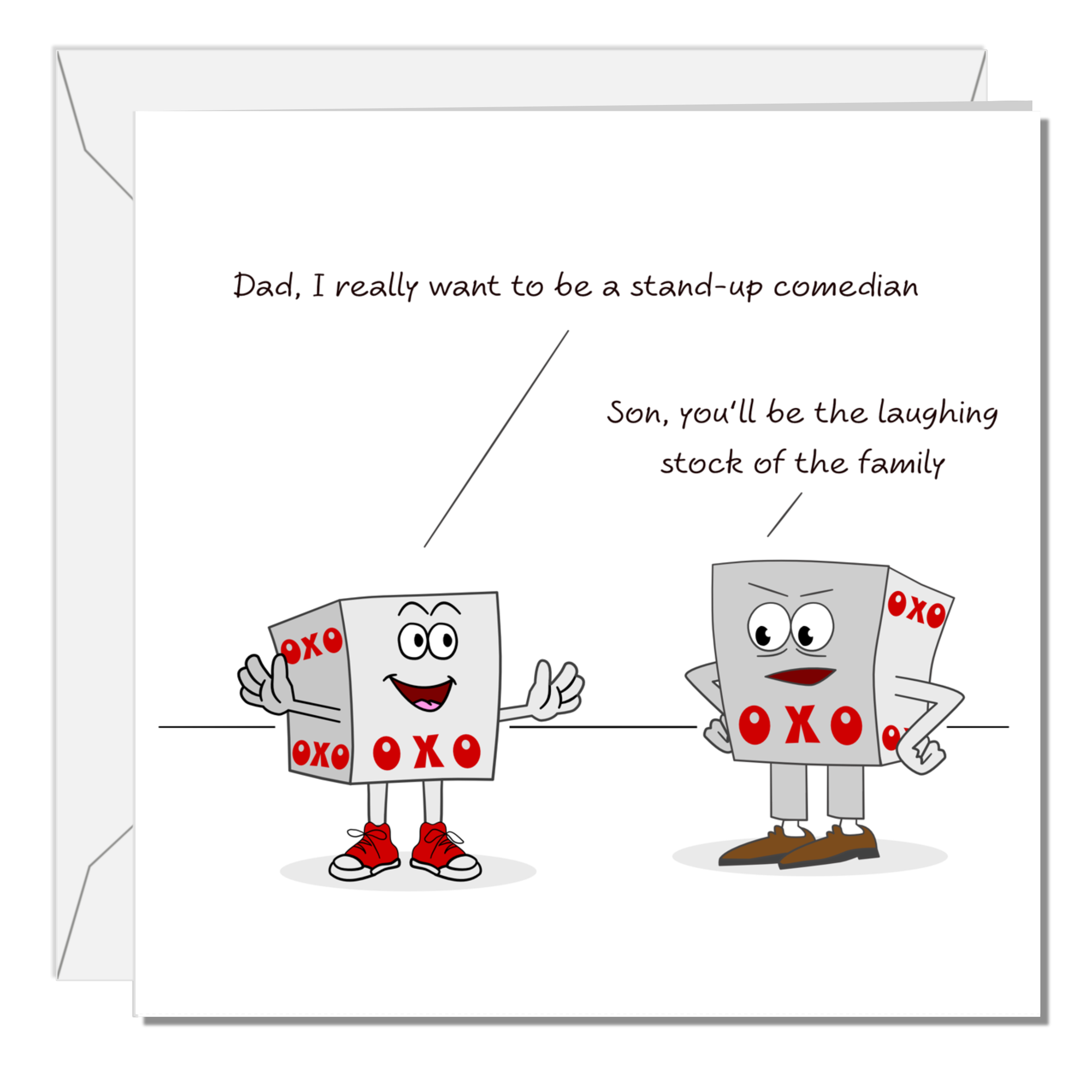 Funny Birthday Card for Son, Brother, Husband, Dad, Family or Friend. Laughing Stock Joke New Job 20 30