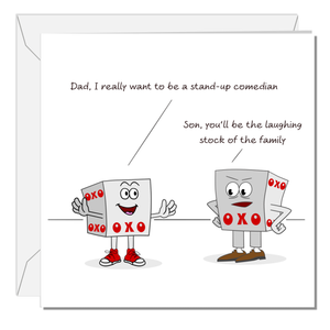 Funny Birthday Card for Son, Brother, Husband, Dad, Family or Friend. Laughing Stock Joke New Job 20 30