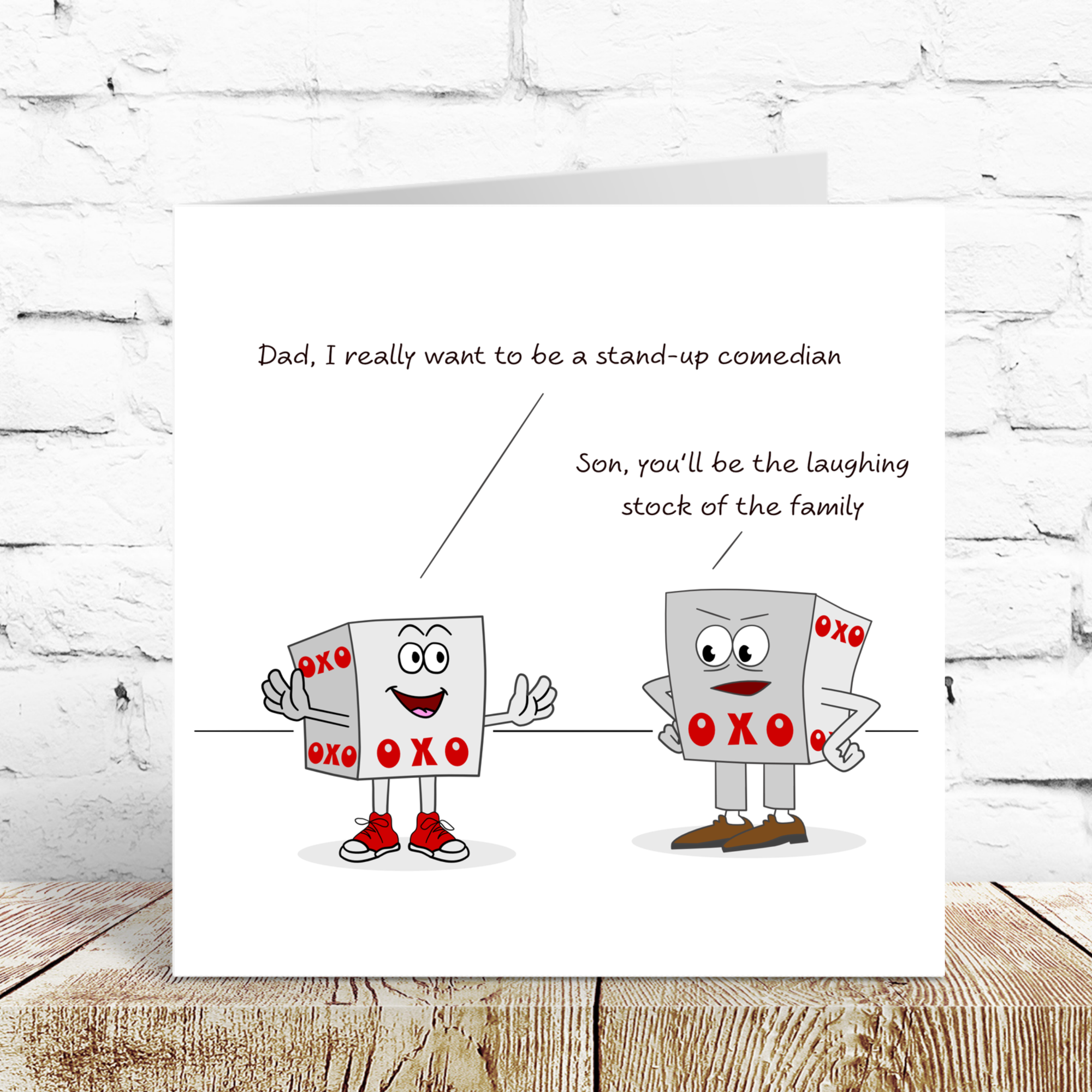 Funny Birthday Card for Son, Brother, Husband, Dad, Family or Friend. Laughing Stock Joke New Job 20 30