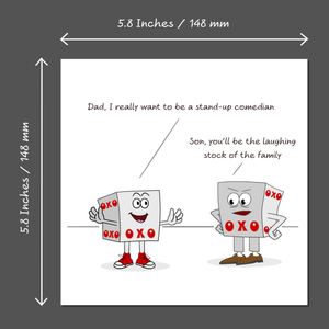Funny Birthday Card for Son, Brother, Husband, Dad, Family or Friend. Laughing Stock Joke New Job 20 30