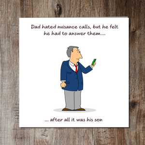 Funny Dad Birthday Card / Father's Day Card from his son - best Dad - humorous humour amusing