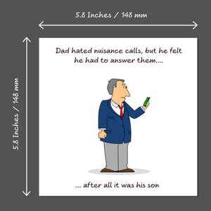 Funny Dad Birthday Card / Father's Day Card from his son - best Dad - humorous humour amusing