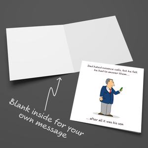 Funny Dad Birthday Card / Father's Day Card from his son - best Dad - humorous humour amusing