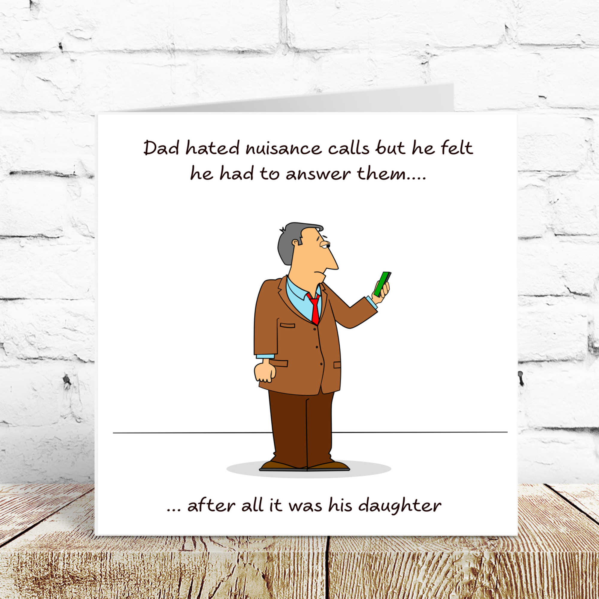 Funny Dad Birthday Card / Father's Day Card from his Daughter - Best Dad - humorous humour amusing