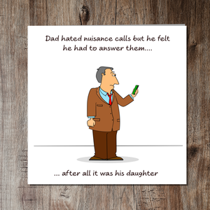 Funny Dad Birthday Card / Father's Day Card from his Daughter - Best Dad - humorous humour amusing