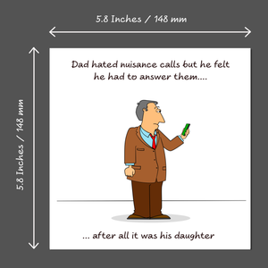 Funny Dad Birthday Card / Father's Day Card from his Daughter - Best Dad - humorous humour amusing