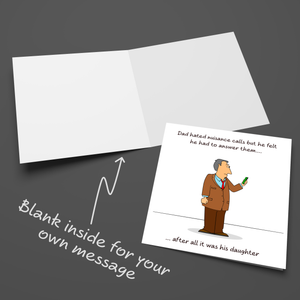 Funny Dad Birthday Card / Father's Day Card from his Daughter - Best Dad - humorous humour amusing
