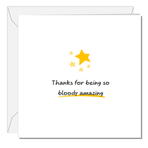 Thank You Card - Thank you for Being So Amazing Card for special friend, Mum, Dad, son, daughter, employee