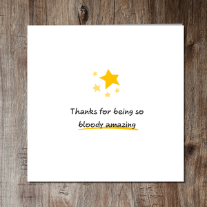 Thank You Card - Thank you for Being So Amazing Card for special friend, Mum, Dad, son, daughter, employee