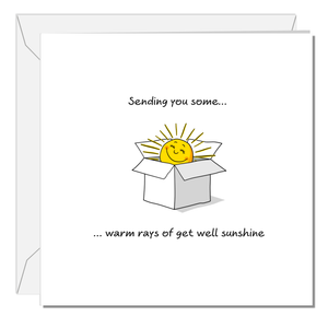 Cute Get Well Soon Card Feel Better Speedy Recovery Sunshine Thoughtful Ill Sick Recover
