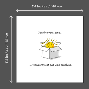 Cute Get Well Soon Card Feel Better Speedy Recovery Sunshine Thoughtful Ill Sick Recover
