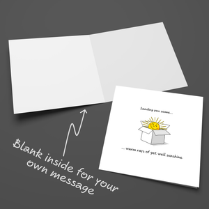 Cute Get Well Soon Card Feel Better Speedy Recovery Sunshine Thoughtful Ill Sick Recover