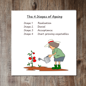 Gardening Birthday Card 40th 50th 60th 70th 80th Wife Mum Granny Grandmother Sister Female Friend Old Age Ageing Funny Humour Fun Vegetables