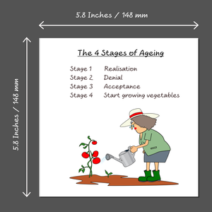 Gardening Birthday Card 40th 50th 60th 70th 80th Wife Mum Granny Grandmother Sister Female Friend Old Age Ageing Funny Humour Fun Vegetables